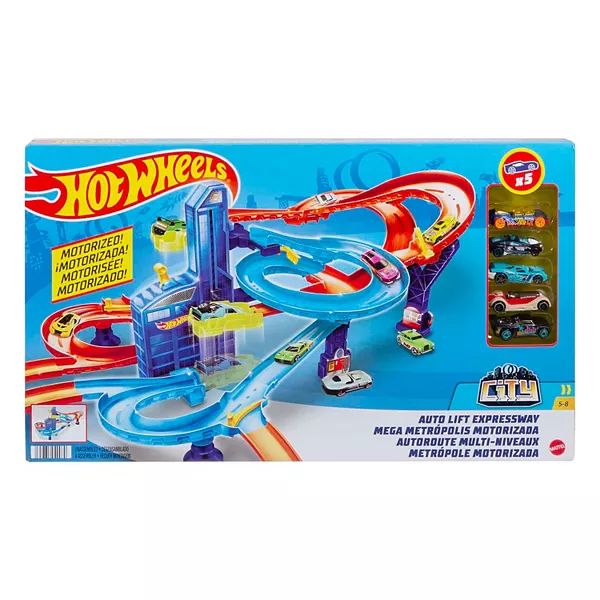 Hot Wheels Auto Lift Expressway Track and Toy Cars Playset | Kohl's