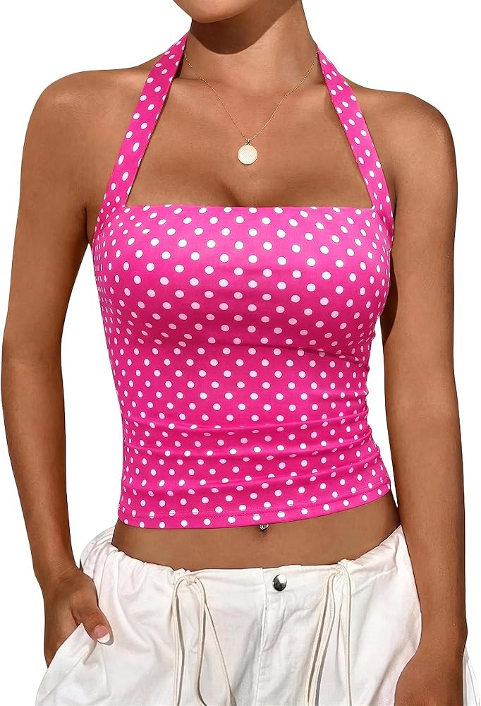 Backless Tube Halter Top: Stand out from the basics with Coccko's timeless print that brings a pl... | Amazon (US)