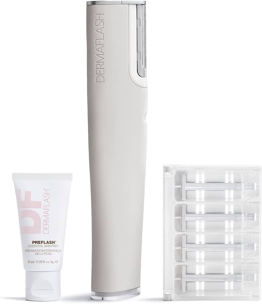 DERMAFLASH LUXE+ Device, Anti,Aging, Exfoliation, Hair Removal, and Dermaplaning Tool with Sonic ... | Amazon (US)