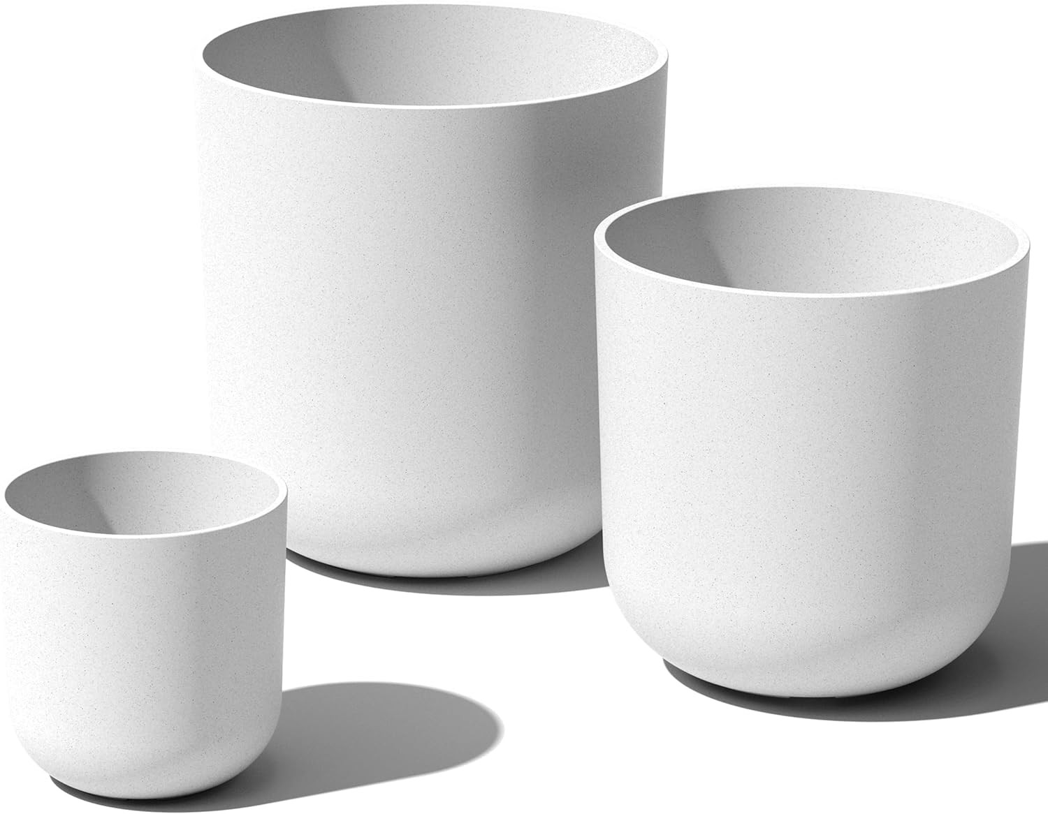 Veradek Pure Series Lima Planter 3 Pot (10in. 15 in. 20 in.) Set of 3 Cluster (White) | Amazon (US)