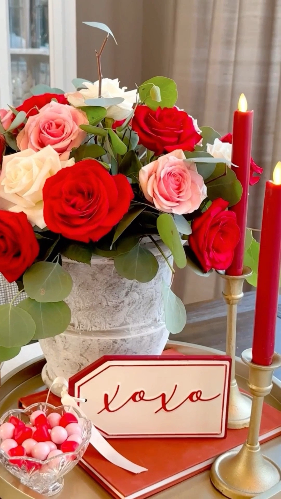 Valentine’s Tray Vibes ❤️ Set the mood with a classic blend of romance and sweetness using the ultimate trio—flowers, candles, and candy! 

#LTKhome #LTKSeasonal #LTKparties