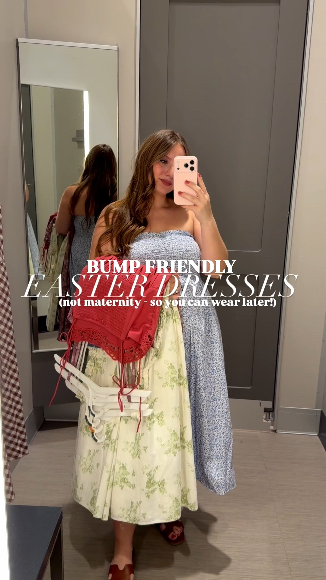 Bump friendly Easter dresses that aren’t maternity (so they’ll fit later too!) 💐 a lot of these have stretchy tops or tie straps so they’re great for nursing as well. On sale at Target rn!

#LTKBump #LTKSaleAlert