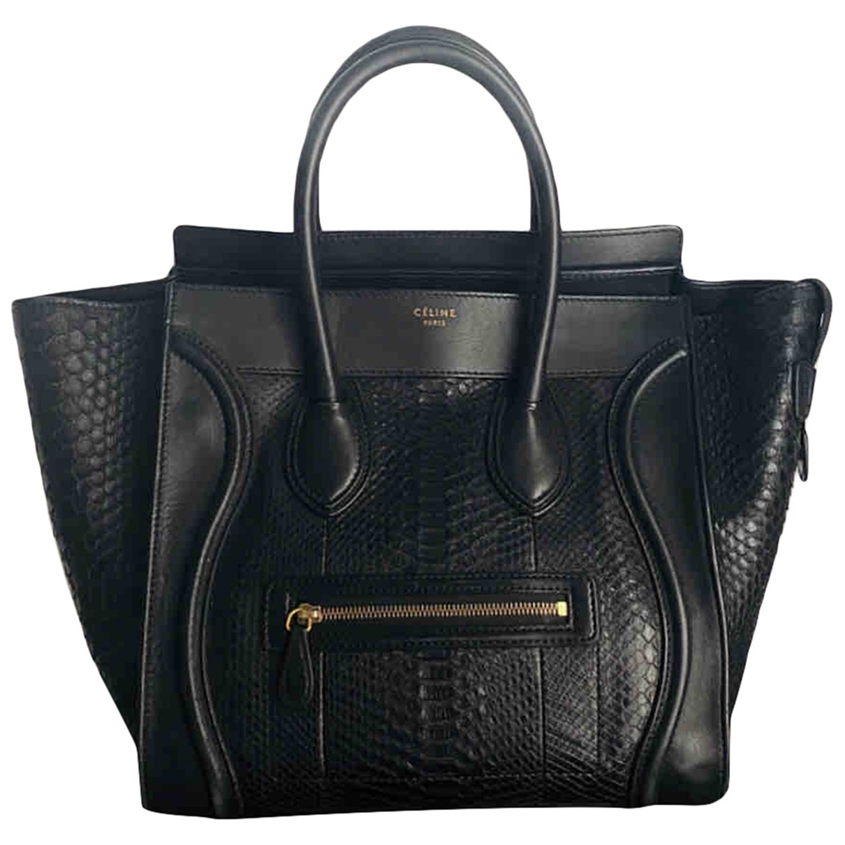 Celine Luggage Black Python Handbags | Vestiaire Collective (Global)