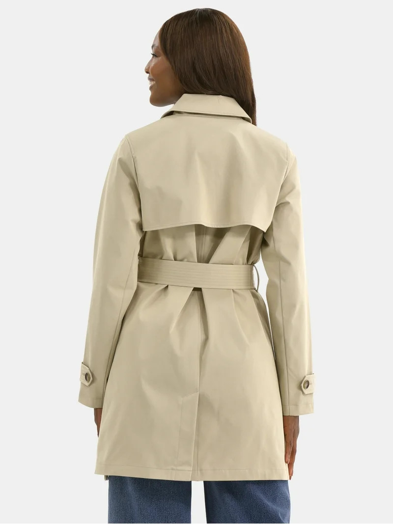 Time and Tru Women's Belted Trench Coat, Midweight, Sizes XS-2X - Walmart.com | Walmart (US)