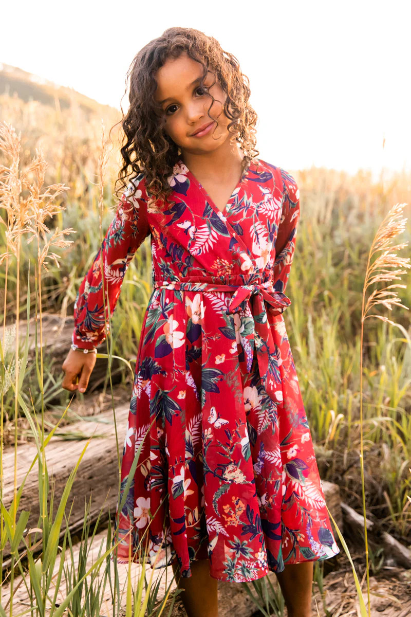 Mini Laney Dress in Red Floral | Ivy City Co