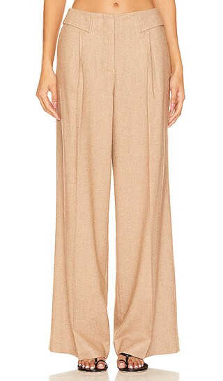 Wide Pant With Eyelet Belt in Tigers Eye | Revolve Clothing (Global)