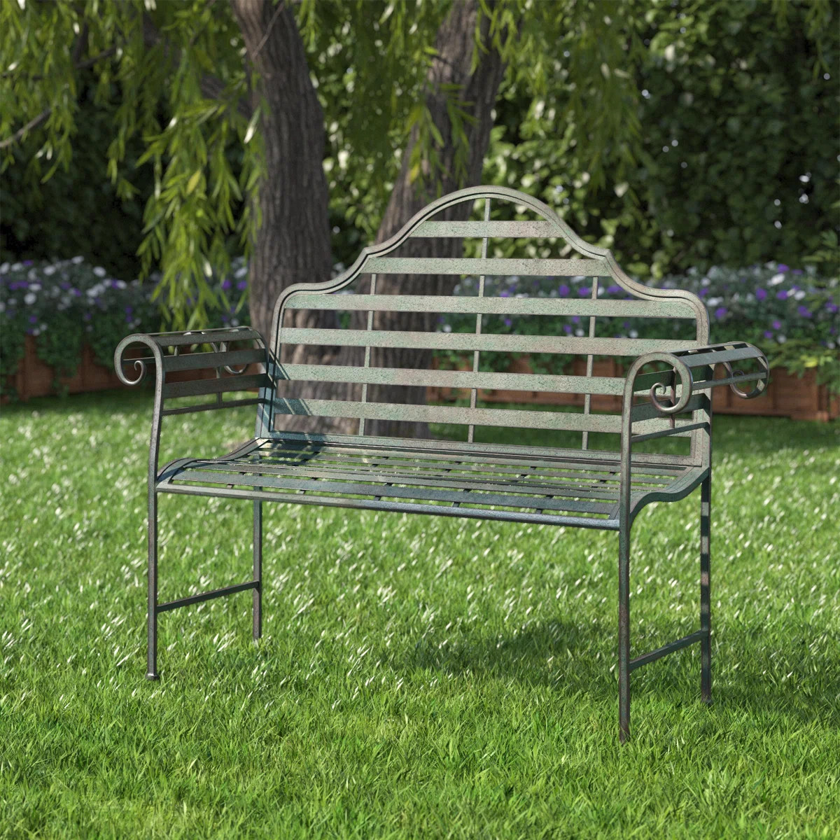 Ezio Iron Outdoor Bench | Wayfair North America