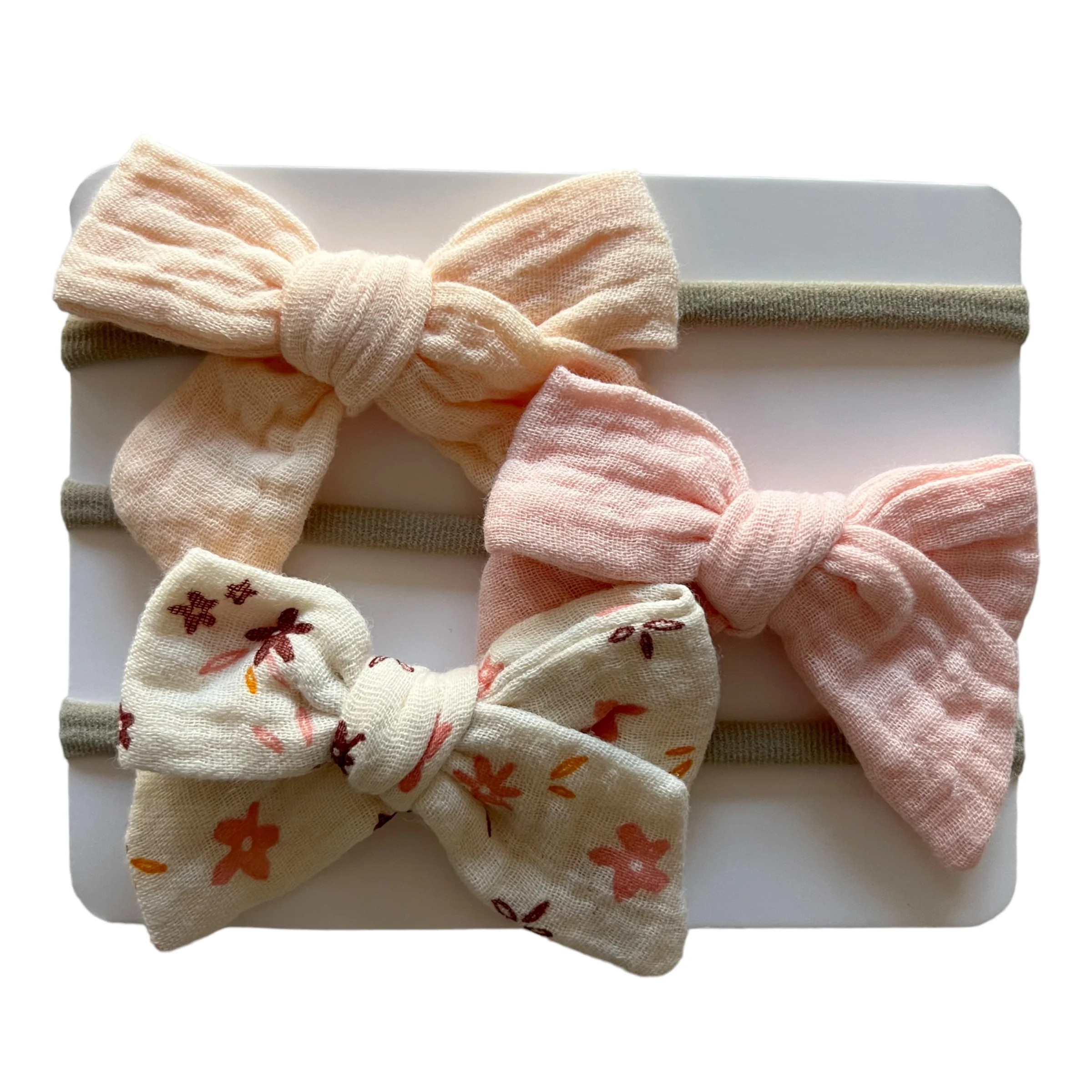 3-Pack Nylon Bows, Clara | SpearmintLOVE