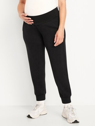 Maternity Bounce Fleece Rollover-Waist Jogger Sweatpants | Old Navy (US)