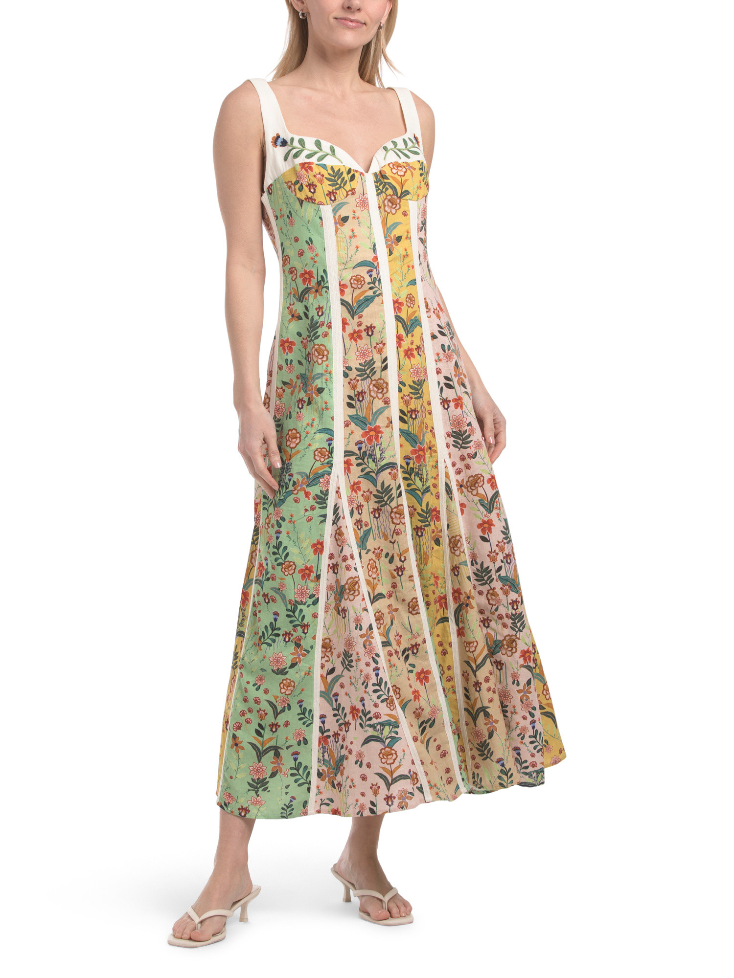 Linen Blend Printed Dress | Marshalls