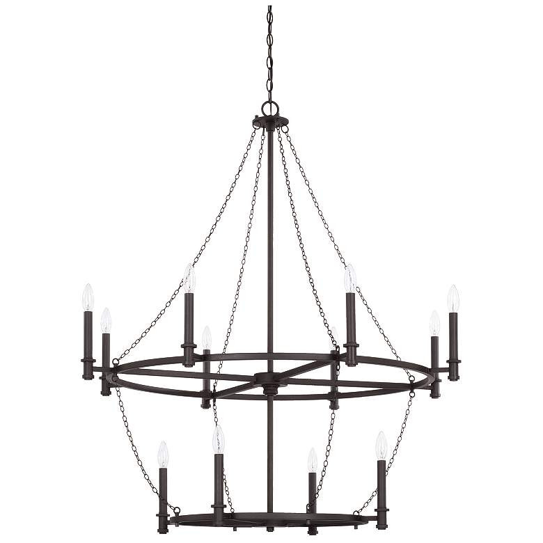 Capital Lighting Lancaster 12 Light Chandelier Black Iron - #70K54 | Lamps Plus | Lamps Plus