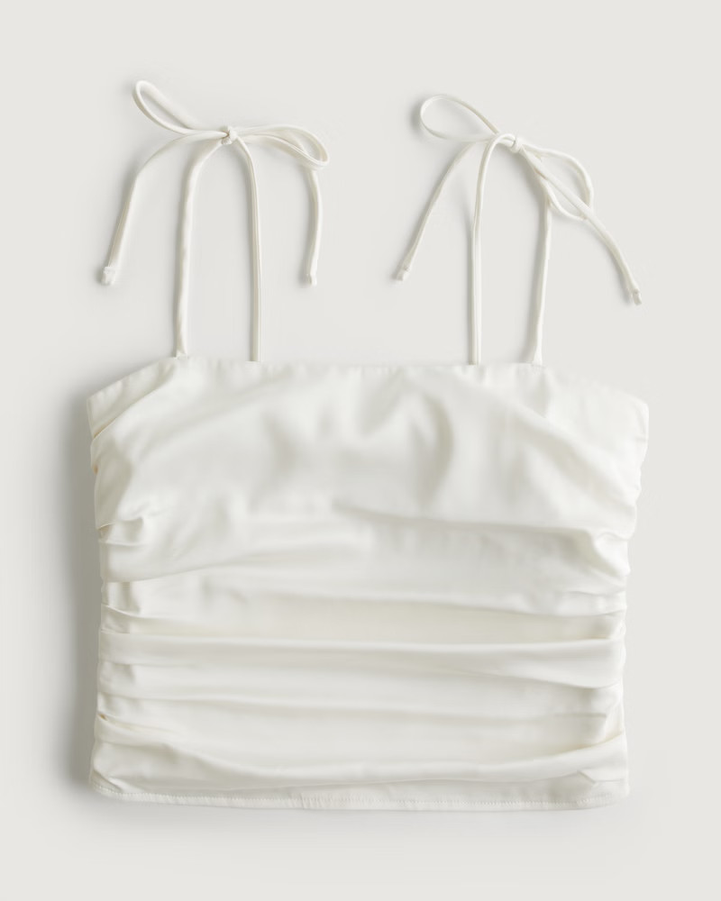 Ruched Stretch Satin Top | Hollister (US)