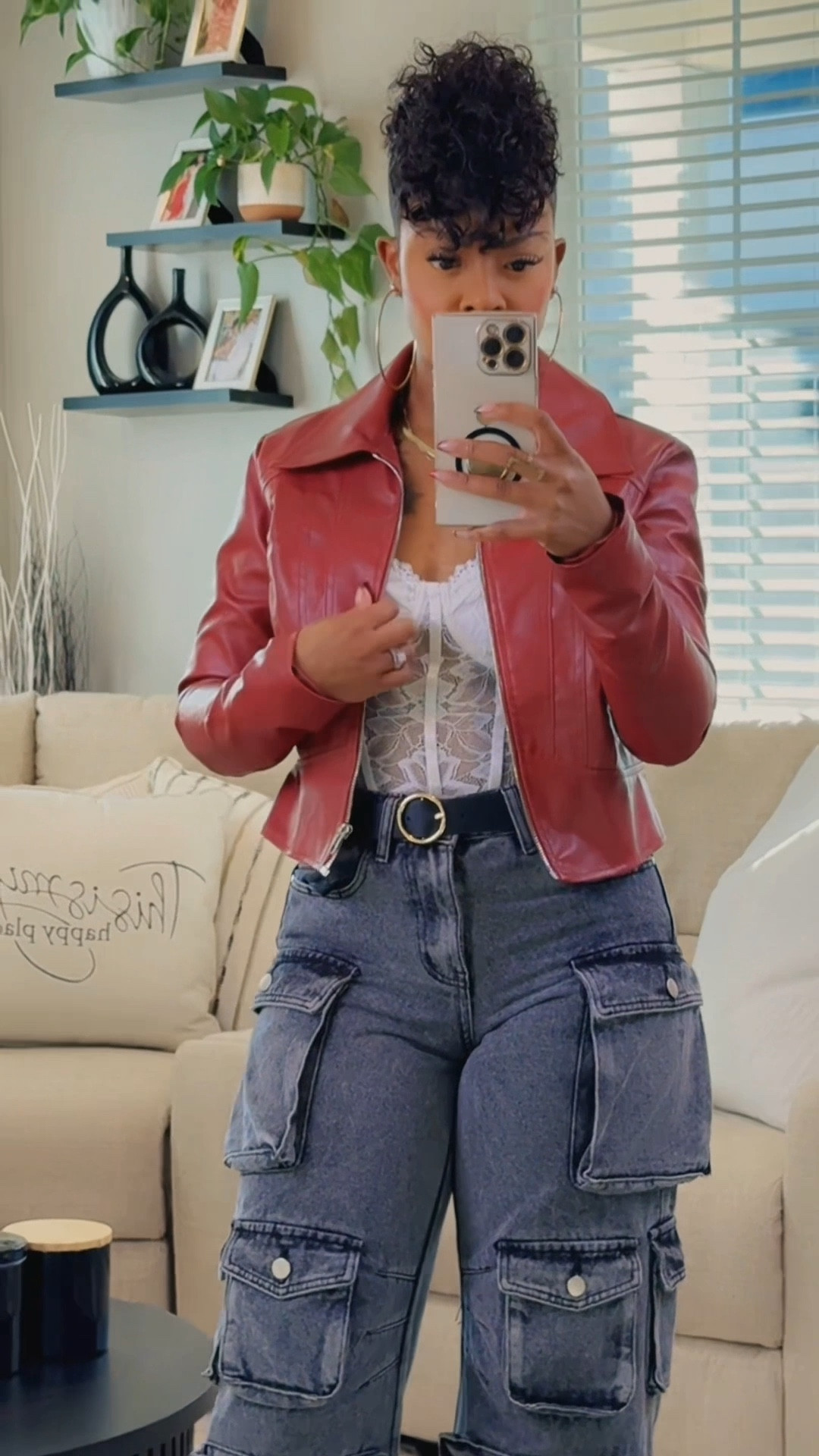 Chic cargos in under 60 seconds 😮‍💨

Red cropped leather jacket (Medium) + white lace corset (Small) + cargo jeans (Medium) — finished with pointed-toe heels, a structured bag, and gold hoops for that casual-but-elevated vibe.

Sizing: Jacket – Medium | Corset – Small | Pants – Medium
Tap to shop this exact look!

Keywords: cargo pants outfit, leather jacket outfit, corset top outfit, chic street style, casual elevated outfit, date night outfit, going out look

#LTKootd #LTKstyle #LTKgrwm #LTKFinds #streetstyle #cargopants #leatherjacket #outfitinspo

#LTKgrwm #LTKFindsUnder100 #LTKootd