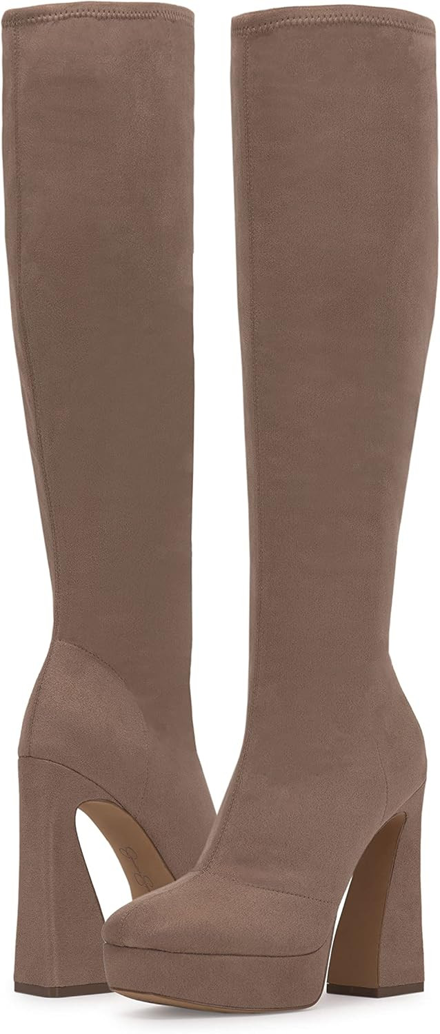 Jessica Simpson Women's Daniyah Platform Heel Knee Boot Fashion | Amazon (US)