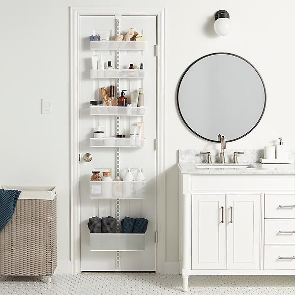Elfa Mesh White 80" Over the Door Rack | The Container Store