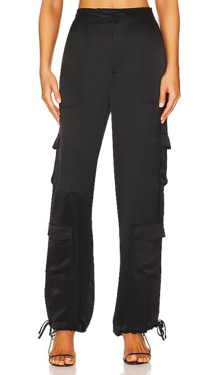 Nori Utilitarian Drawcord Pants in Black | Revolve Clothing (Global)
