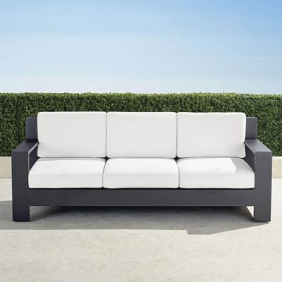 St. Kitts Sofa with Cushions & Weather-Resistant Matte Black Aluminum Frame | Frontgate