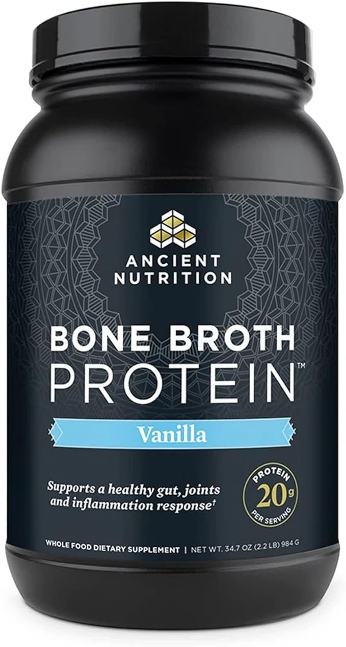 Ancient Nutrition Protein Powder Made from Real Bone Broth, Vanilla, 20g Protein Per Serving, 40 ... | Amazon (US)