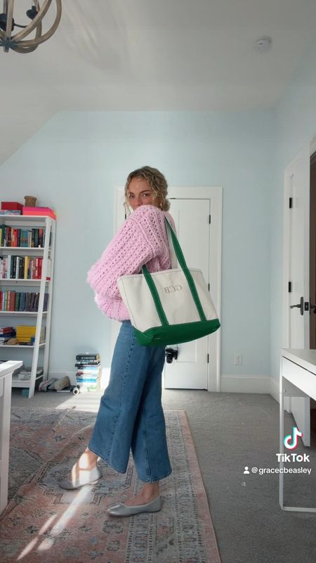 Yesterdays pink cardigan outfit + Llbean boat and tote 🎀🦖

// winter workwear, work from home outfit, everyday tote bag 

#LTKworkwear #LTKSeasonal #LTKfindsunder100