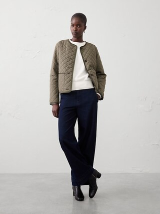 Quilted Cropped Jacket | Banana Republic Factory