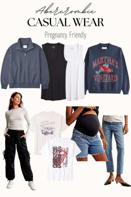 Causal wear from Abercrombie. Perfect for pregnancy! 

#LTKfindsunder100 #LTKbump #LTKstyletip