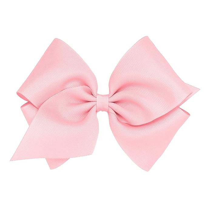 Wee Ones Girls' Classic Grosgrain Hair Bows with Plain Wrap Center, No-Slip Hair Clip, Handmade, ... | Amazon (US)