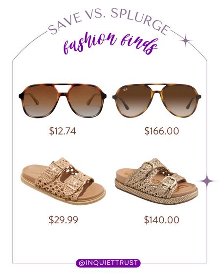 Save vs splurge on these chic aviator sunglasses and cute rattan buckle sandals!
#lookforless #fashionfinds #resortwear #affordablestyle

#LTKStyleTip #LTKSeasonal #LTKShoeCrush