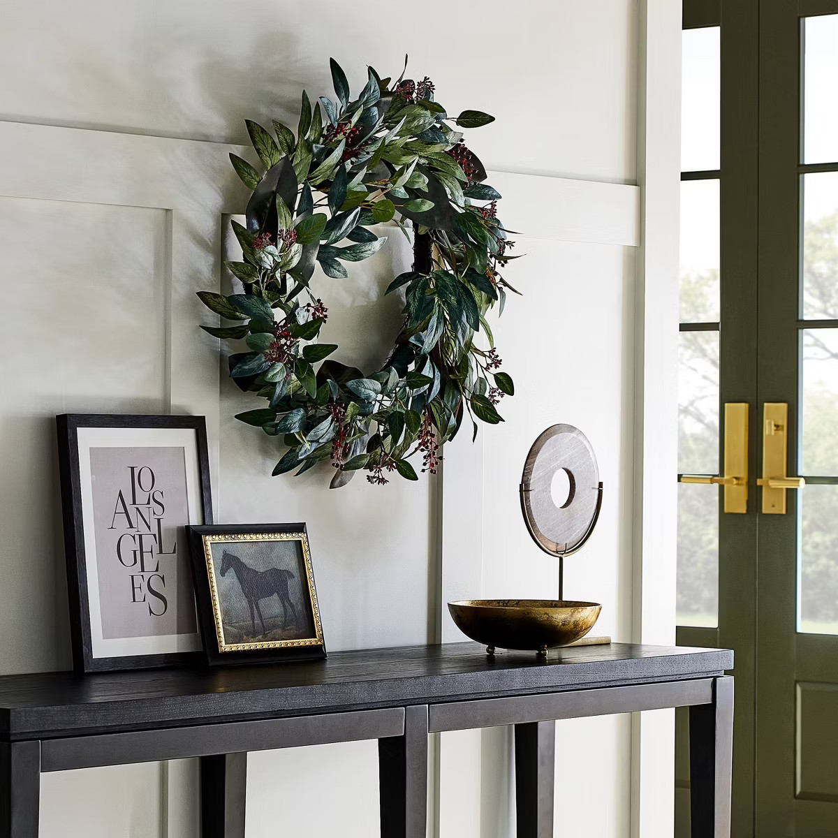 Mixed Eucalyptus Leaf Berry Wreath - Threshold™ designed with Studio McGee | Target