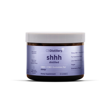 Sleep Synergy Gummies - 5mg CBN + 15mg CBD - Elderberry - 30ct | CBDistillery