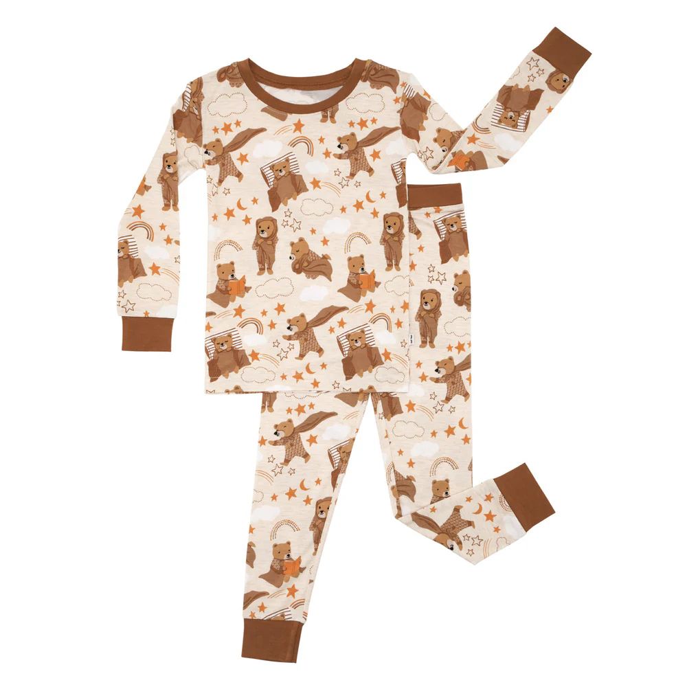 Beary Sleepy Two-Piece Pajama Set | Little Sleepies