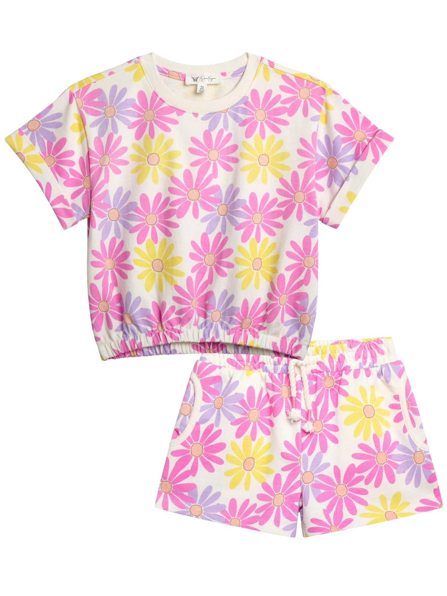 Jessica Simpson Girls' French Terry Coverup Set, Sizes 4-16 | Walmart (US)