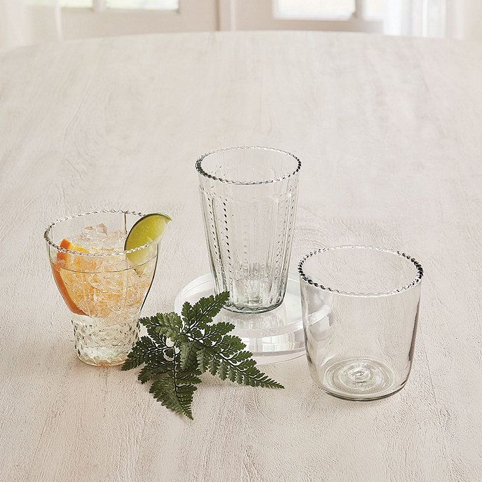 Lucy Ruffle Drinking Glassware | Ballard Designs, Inc.