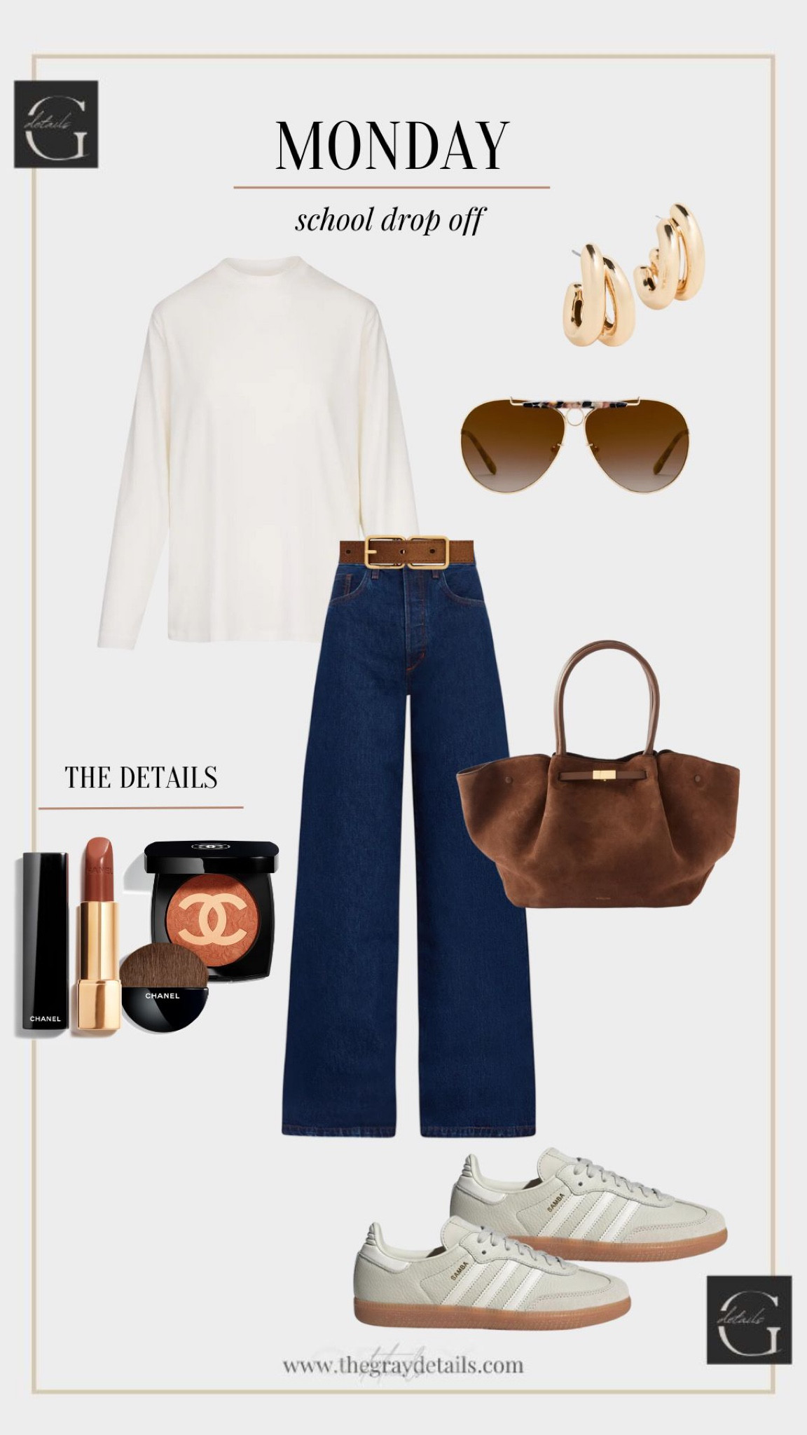 Chic jeans outfit for fall 

Chanel beauty, samba sneaker 

#LTKover40 #LTKstyletip #LTKshoecrush