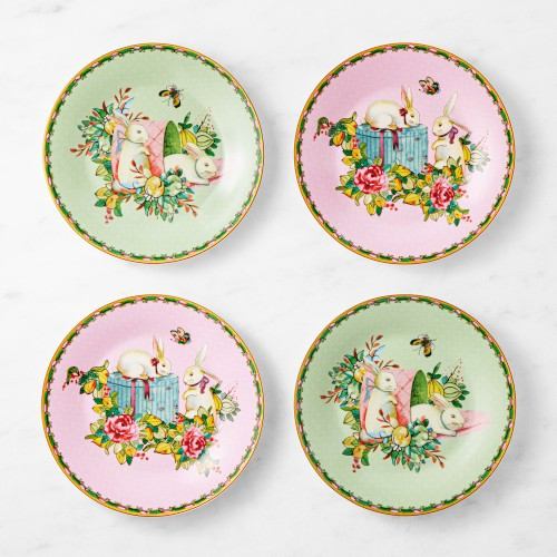 Famille Rose Salad Plates, Set of 4, Bunny | Williams-Sonoma