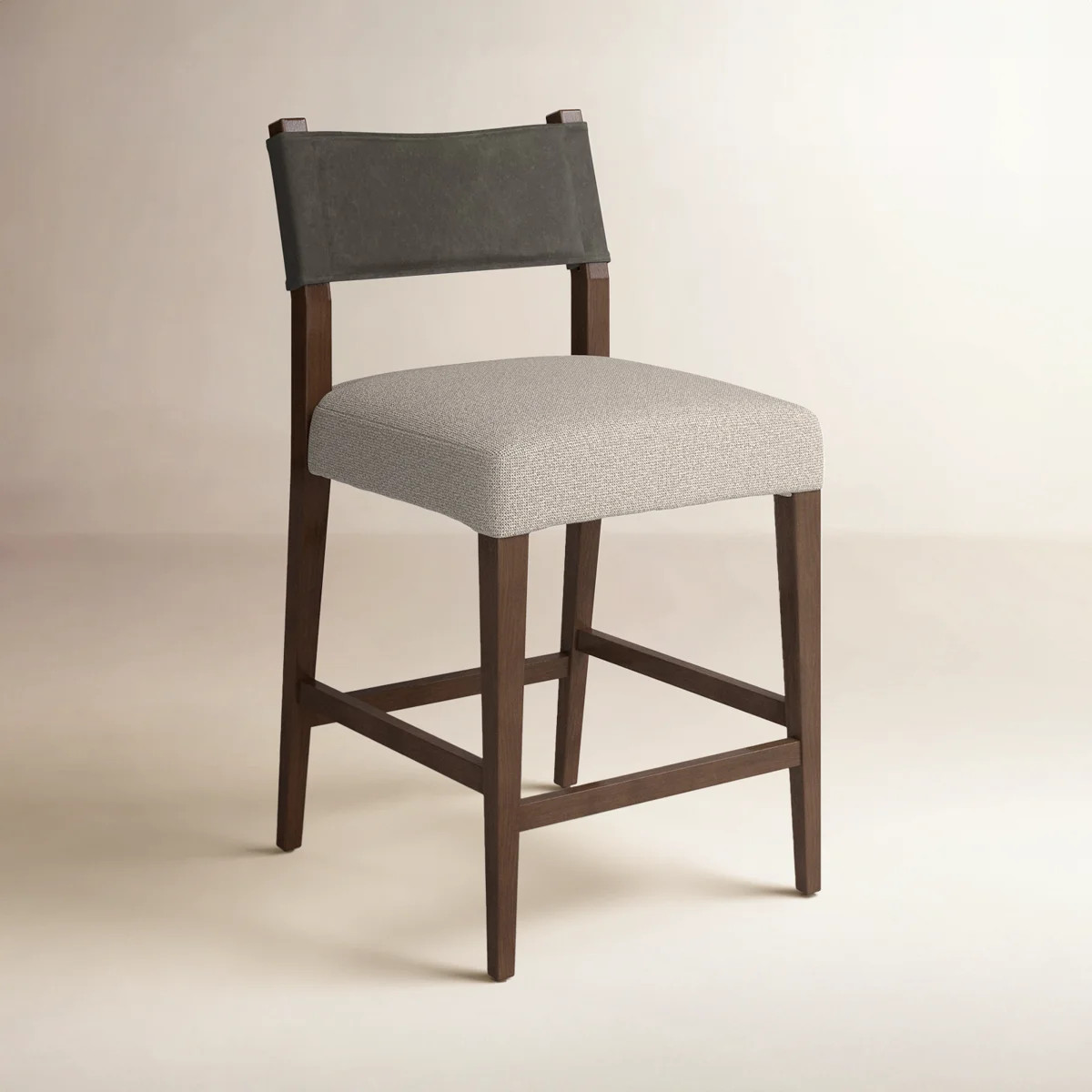 Lorretta Solid Wood Upholstered Low Back Stool | Wayfair North America