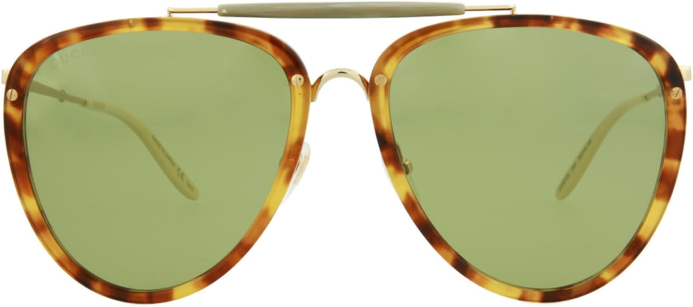 Gucci Aviator Sunglasses – Luxury Designer Eyewear in Havana and Gold – Exclusive Fashion Acc... | Amazon (US)