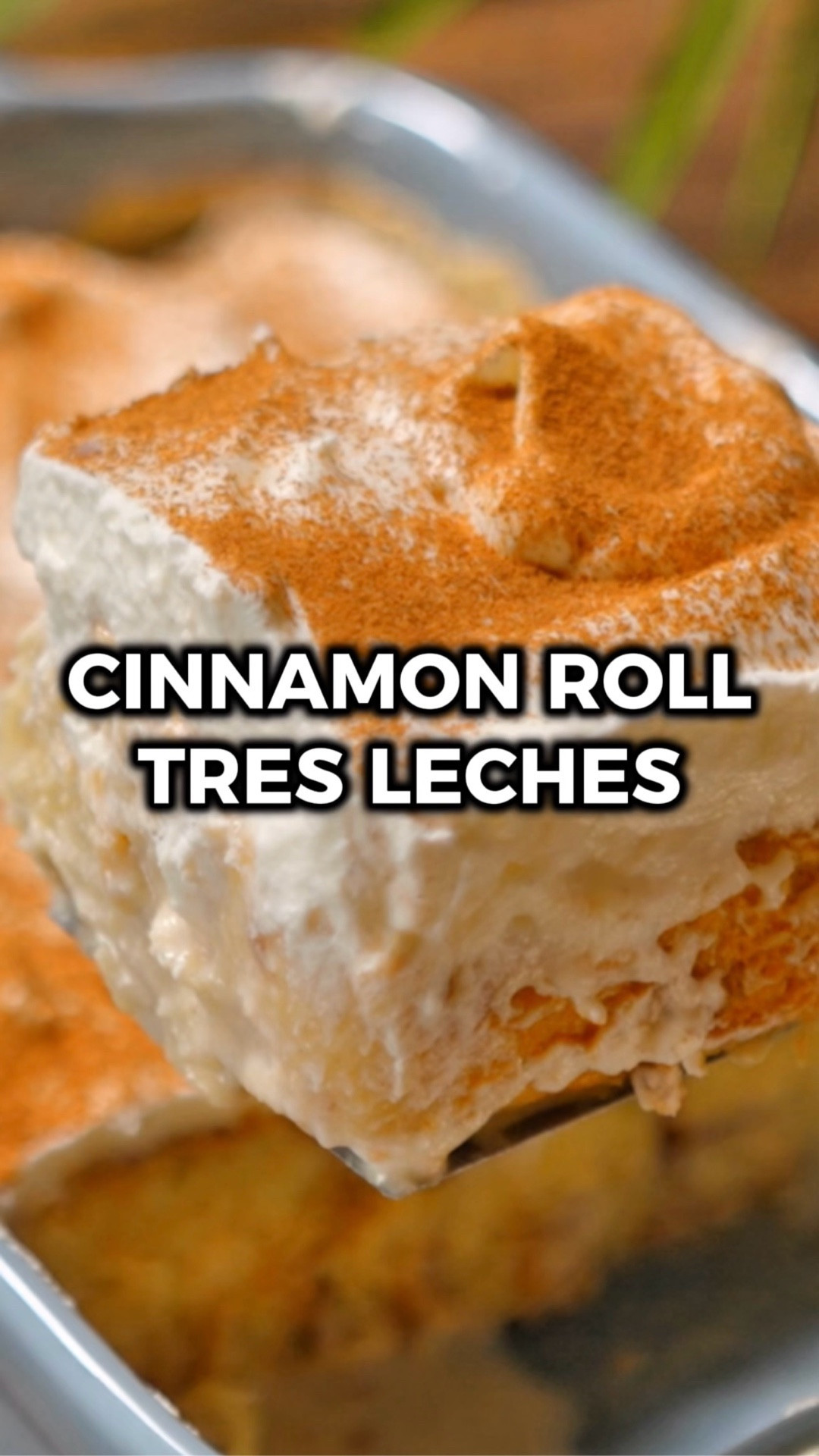 So, tres leches cakes are one of my obsessions, and this cinnamon roll tres leches just blew my mind 🤯

You can make your cinnamon rolls from scratch, but I just used two cans of @pillsbury Grands and it turned out sooo good!

You get all the cinnamon sugar goodness of the rolls along with that moist, milky deliciousness, and once you have a bite, you may never go back to the original.

Would you try it? Let me know in the comments what you think if you do! 🙌

INGREDIENTS

2 cans Pillsbury Grand Cinnamon Rolls
1 cup whole milk
1 cup evaporated milk
1 cup condensed milk
2 cups heavy cream
2 tbsp powdered sugar
2 tsp cinnamon

INSTRUCTIONS
1️⃣ Place 8 cinnamon rolls in a high-rimmed 9x13 baking pan.
2️⃣ Whisk together the whole milk, evaporated milk, and condensed milk in a mixing bowl, then pour it over the rolls until the liquid level reaches about 2/3 of the height of the rolls. Cover with plastic wrap and let it sit for one hour at room temp. Preheat oven to 350 F while you wait.
3️⃣ Remove the plastic wrap and bake the rolls in the oven for 30 minutes. 
4️⃣ While you wait, make the whipped cream. In a large mixing bowl, pour in the heavy cream and powdered sugar, and use a hand mixer to beat it until stiff peaks form.
5️⃣ Once the rolls are done, remove from the oven and use a fork to poke tons of holes in the top of each roll. Like a lot. Don’t worry about how it looks because you’ll be covering up the top anyway. Set aside to cool.
6️⃣ Once it’s warm, but not hot, pour the rest of the milk mixture over all the rolls evenly.
7️⃣ Spread the icing that comes with the rolls over the tops.
8️⃣ Spread a half inch-thick layer of whipped cream over the icing and dust the top with cinnamon using a fine mesh sieve.
9️⃣ Slice it into pieces and enjoy!
NOTE: you can also make more of the milk mixture to serve the slices with. Place the slice onto a small dessert plate, and pour just enough to create a little moat around the slice.

#LTKHome #LTKfoodie
