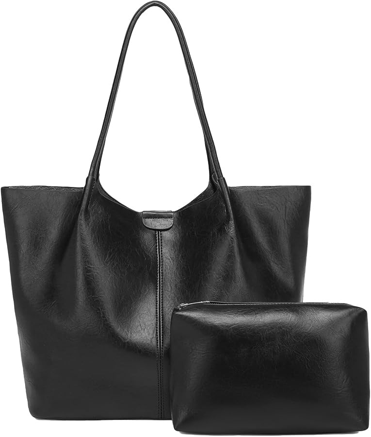Tote Bag For Women Large Capacity Soft Leather Purse With Interior Pouch Multi-Use For Daily Comm... | Amazon (US)