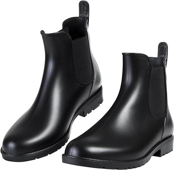 Women's Ankle Rain Boots Waterproof Chelsea Boots | Amazon (US)