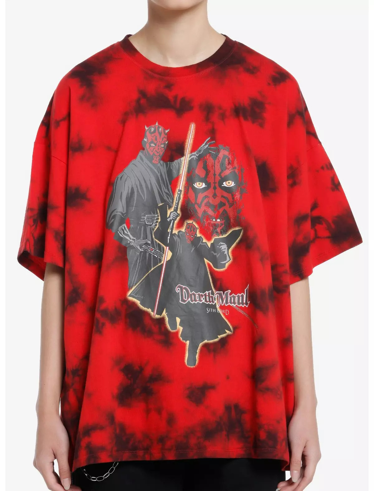 Her Universe Star Wars Darth Maul Tie-Dye Girls Oversized T-Shirt | Hot Topic