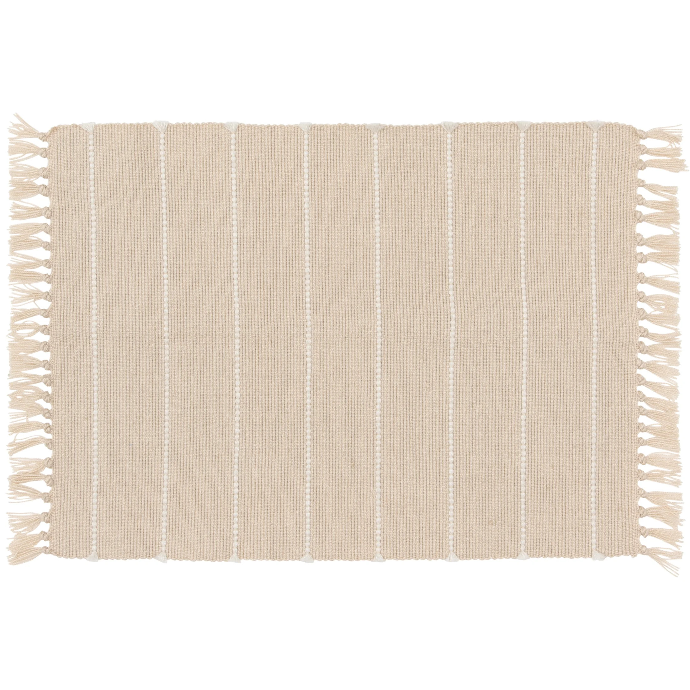 Mainstays by Becky G. & Alejandra Indoor/Outdoor Layering Rug, Beige Stripe, 24" x 36" | Walmart (US)