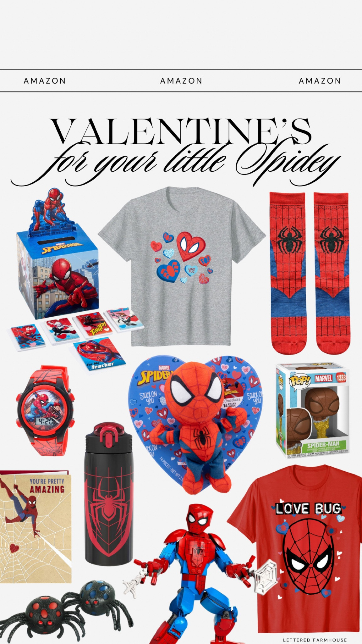 Valentines gift ideas for boys, spider man gift ideas for valentines 

Follow my shop @LetteredFarmhouse on the @shop.LTK app to shop this post and get my exclusive app-only content!

#liketkit #LTKfamily #LTKkids #LTKGiftGuide
@shop.ltk
https://liketk.it/4tfh3

#LTKSeasonal #LTKMostLoved #LTKSpringSale