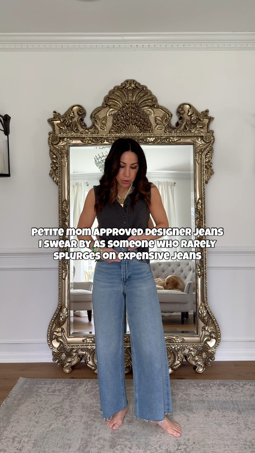 I used to only buy designer jeans but over the years I changed considering there have been so many great options for affordable denim. But every once in awhile, I like to add in a good quality pair of designer jeans. This style in particular is the only pair I wear. Relaxed, stretch denim that keeps getting better and better w/every wear end wash. And I personally love this fit on my petite frame. And girls, I’ve tried all the designer denim brands. This pair just works. So good that I’ve gotten them in 3 washes over the years. They are a splurge,  but truly the only pair I feel is worth it if you’re in the market for a pair of designer jeans that you’ll wear for years.

Wide leg jeans. I size up to a 26. Henley tank small. Sandals TTS. Spring jacket small. Jewelry code HOUSEOFLEO20. 

Pistola jeans, petite jeans 

#LTKPetite #LTKOver40