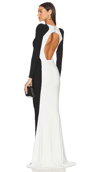 Contradiction Gown in Black & White | Revolve Clothing (Global)