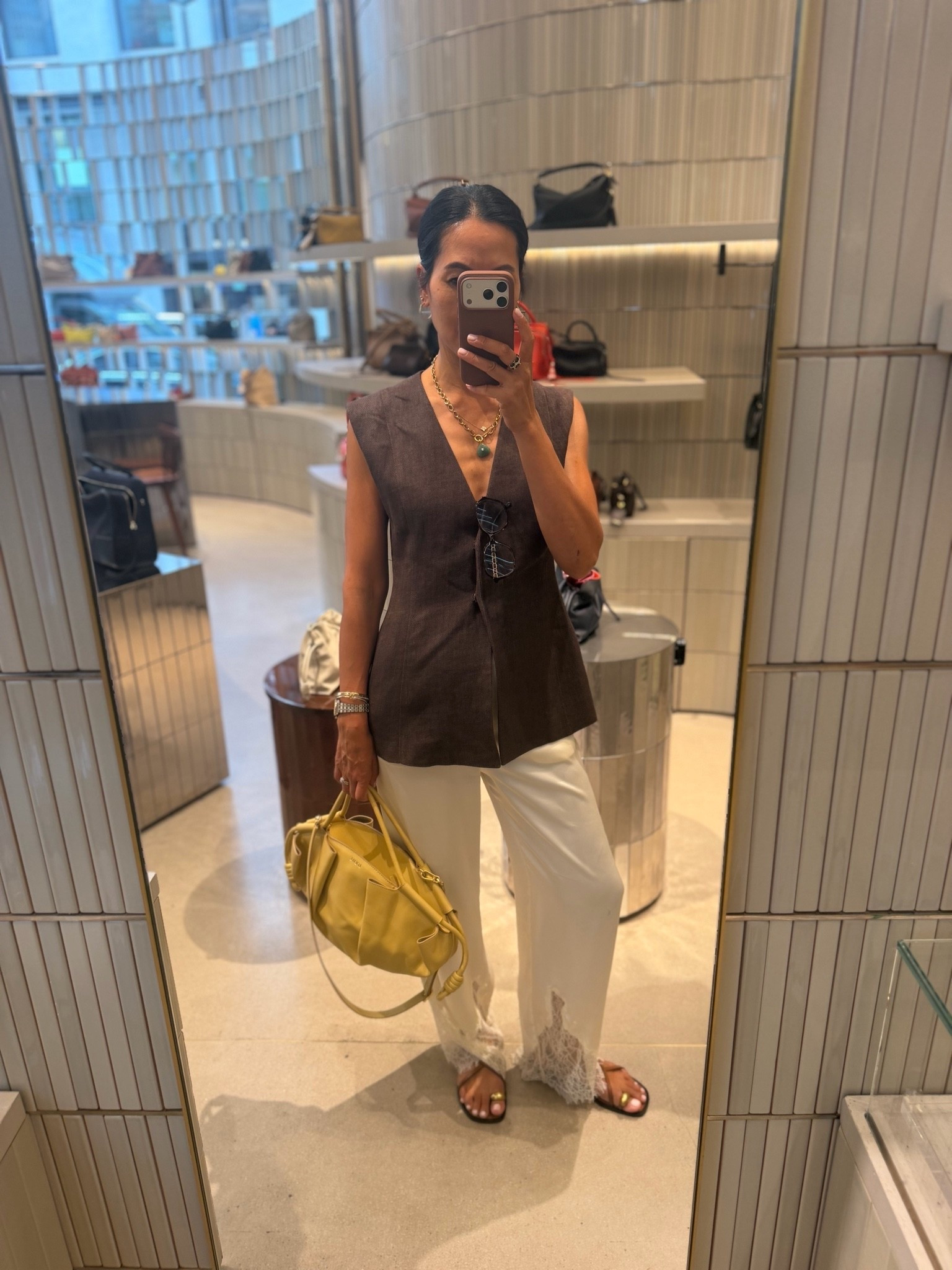 Massimo Dutti waistcoat
Zara sarin trousers 
Loewe paseo bag
Zara sandals 
Second stories necklace

#LTKuk #LTKsummer #LTKeurope