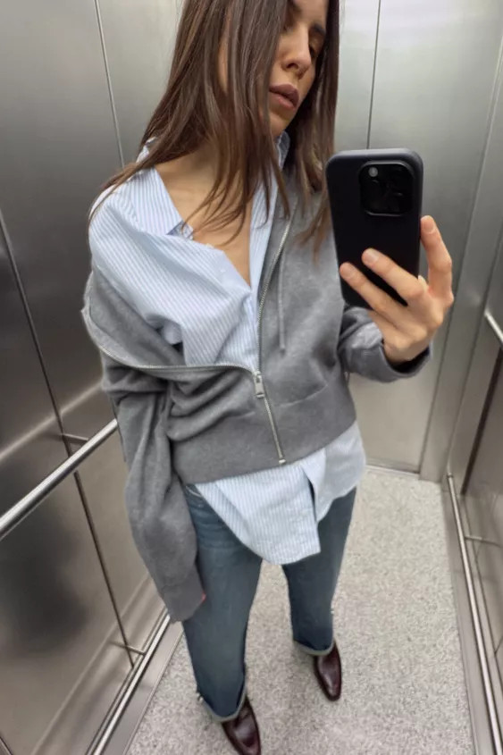 FELPA IN MAGLIA CON CAPPUCCIO | Zara IT