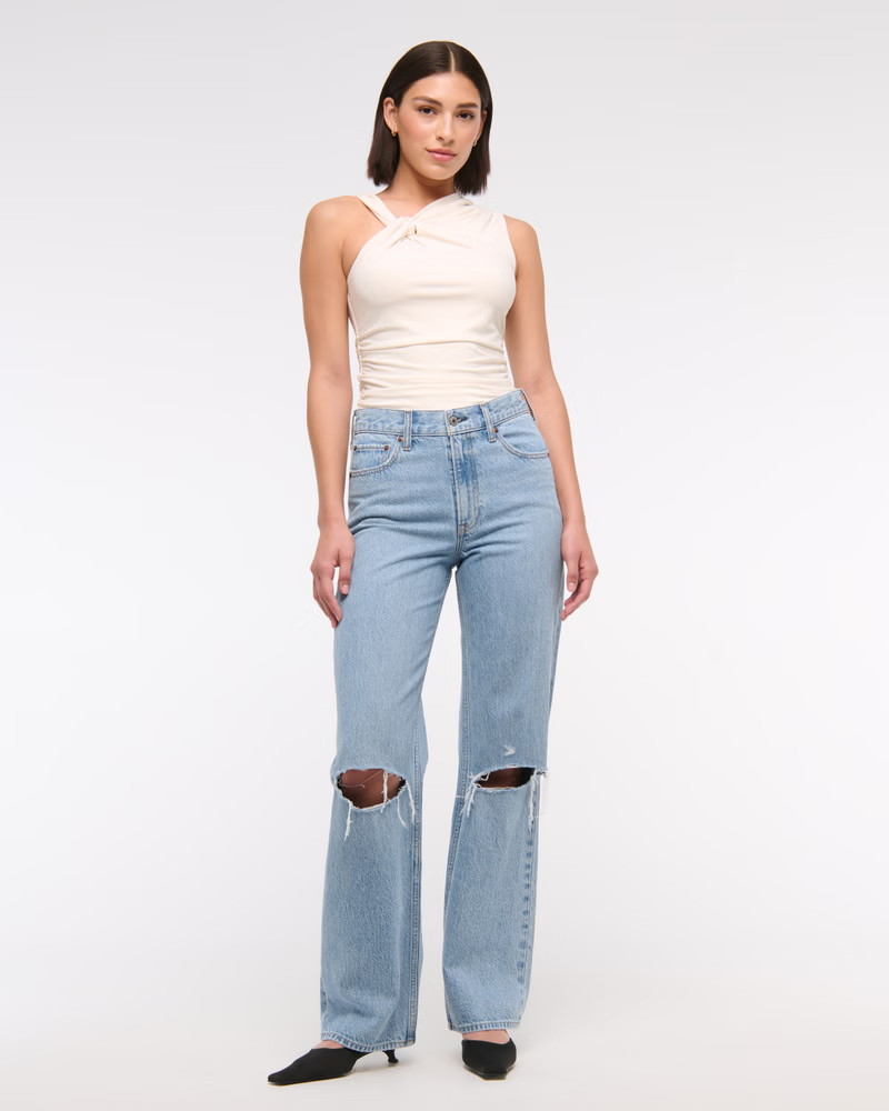 Women's High Rise Loose Jean | Women's Bottoms | Abercrombie.com | Abercrombie & Fitch (US)
