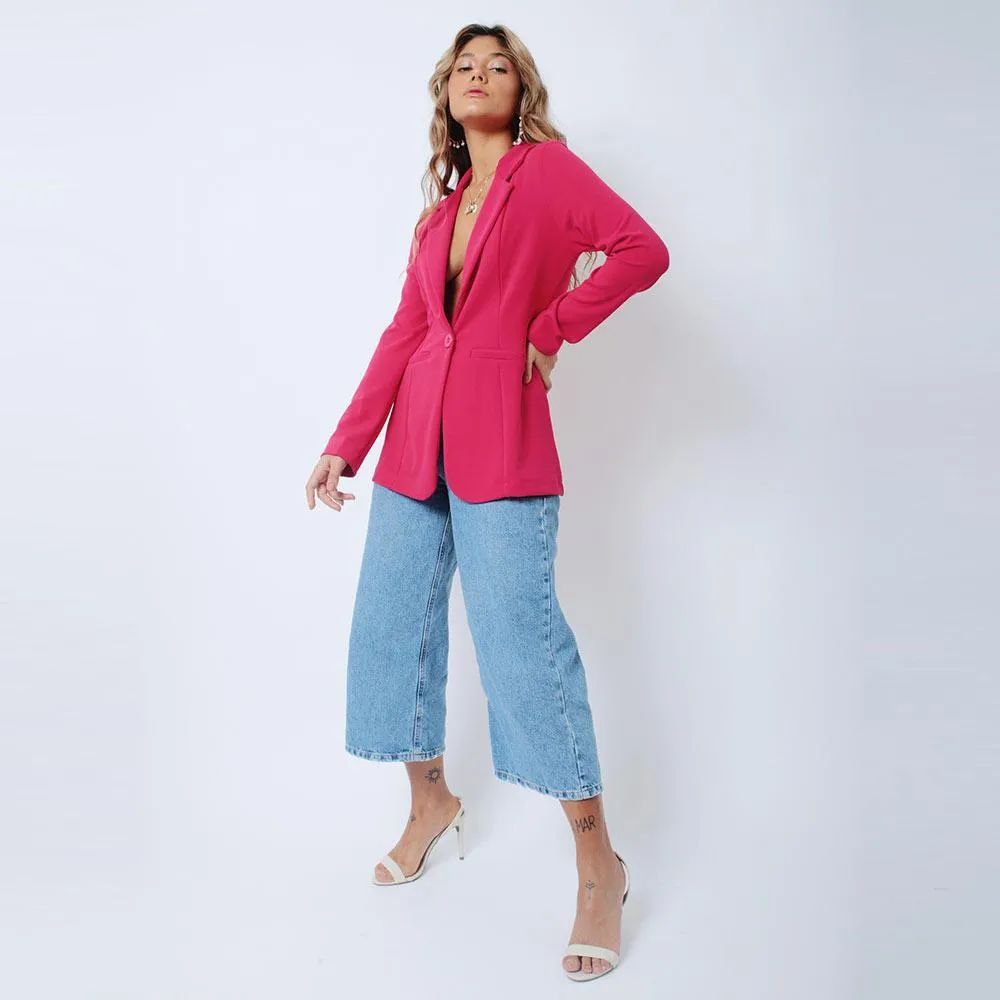 Blazer Boyfriend Eight Brand Acinturado Feminino Pink | C&A (BR)