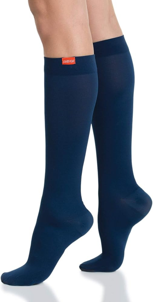 VIM & VIGR Moisture Wick Nylon 15-20 mmHg Graduated Compression Socks for Women & Men | Amazon (US)