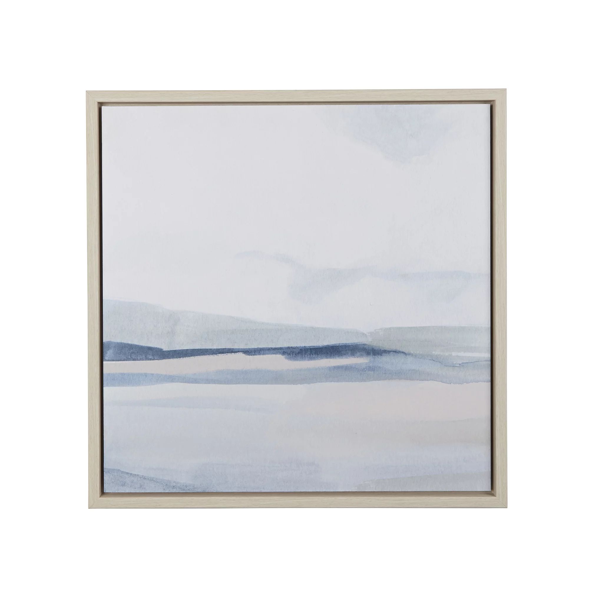 Pinnacle Frames & Accents 23x23 Neutral Coastal Landscape Float Framed Canvas Wall Art, Beige - W... | Walmart (US)